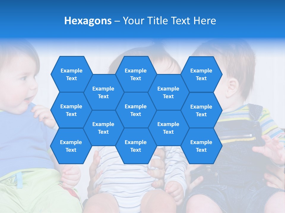 Babies Communication Sofa PowerPoint Template