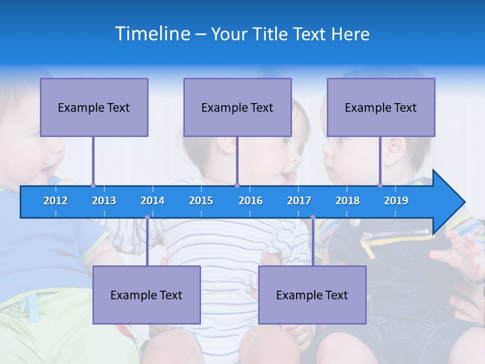 Babies Communication Sofa PowerPoint Template