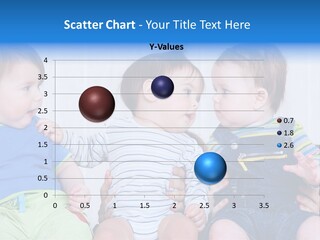 Babies Communication Sofa PowerPoint Template