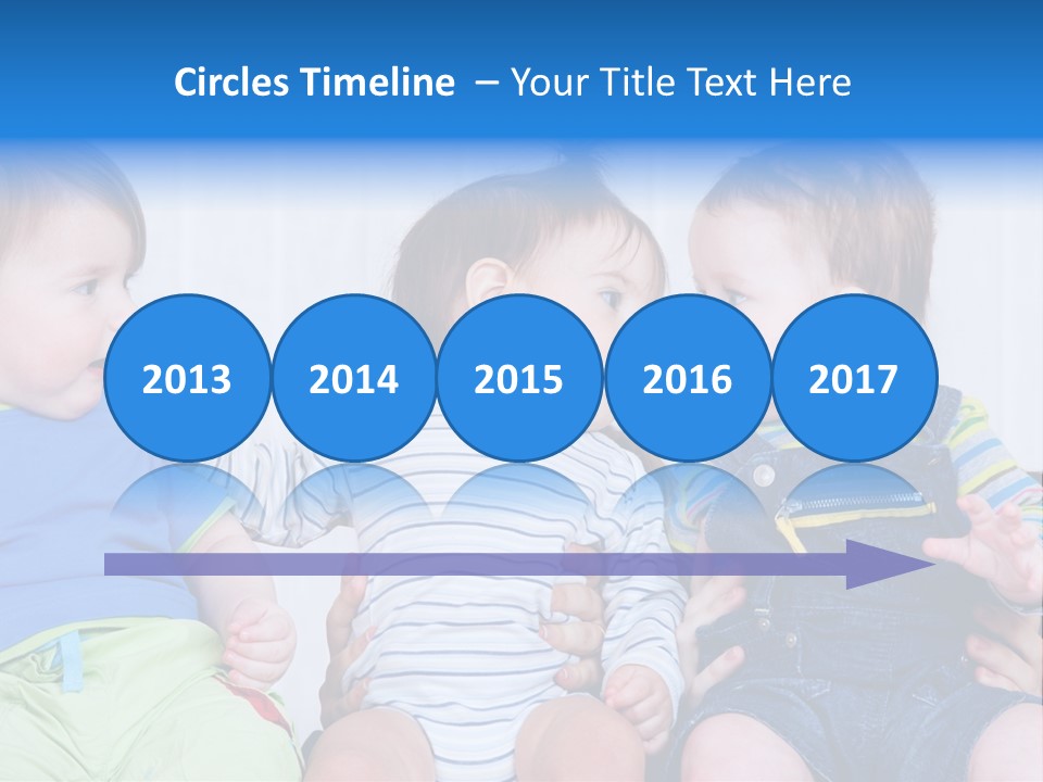 Babies Communication Sofa PowerPoint Template