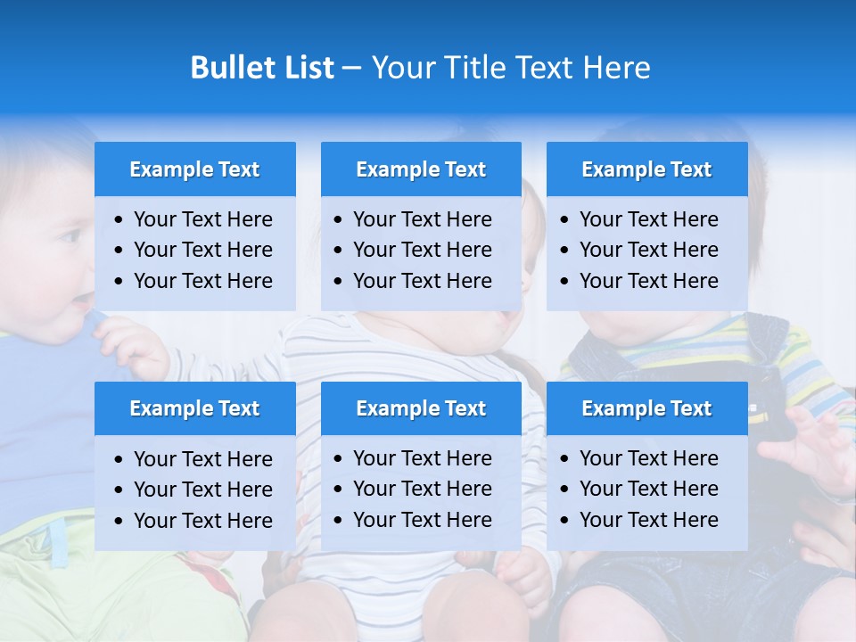 Babies Communication Sofa PowerPoint Template