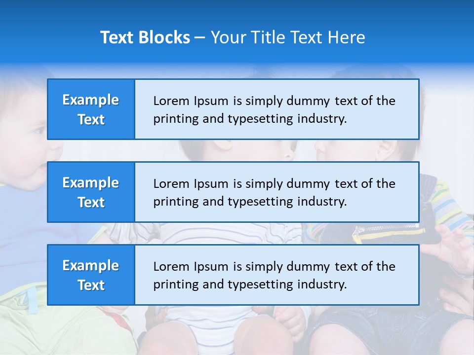 Babies Communication Sofa PowerPoint Template