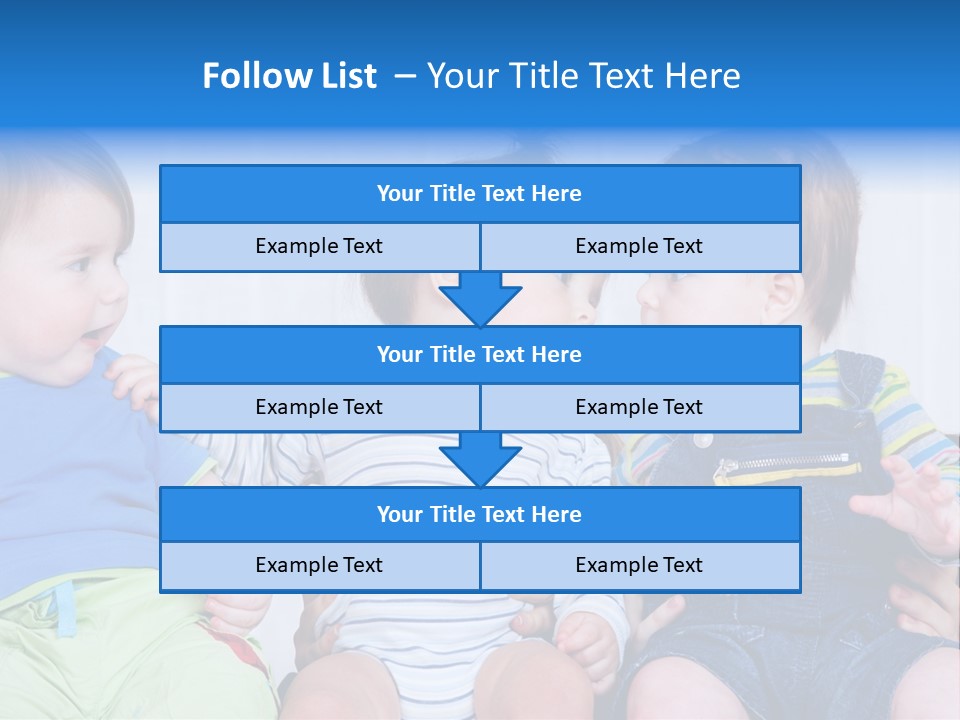 Babies Communication Sofa PowerPoint Template