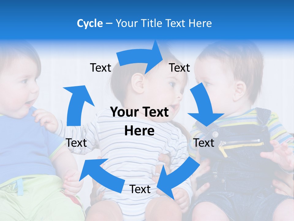 Babies Communication Sofa PowerPoint Template