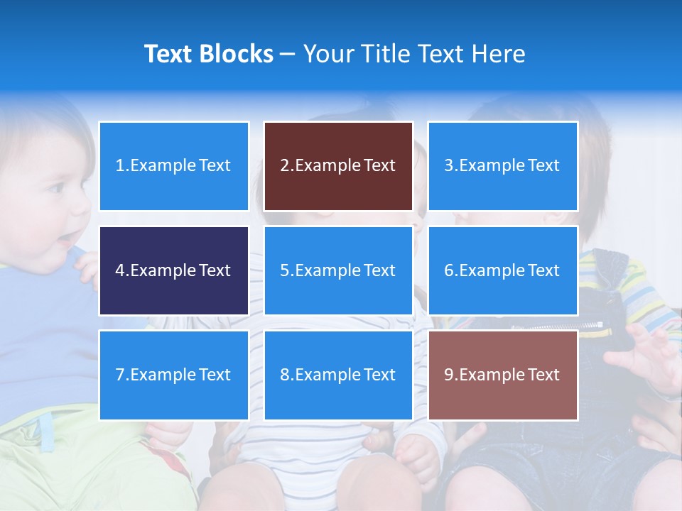 Babies Communication Sofa PowerPoint Template