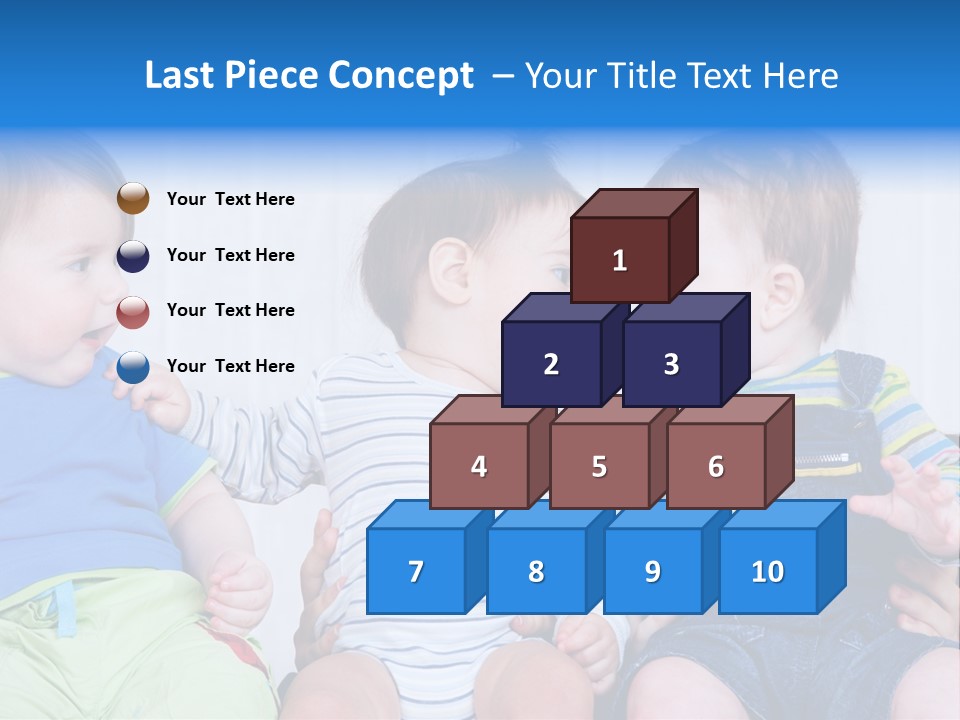 Babies Communication Sofa PowerPoint Template