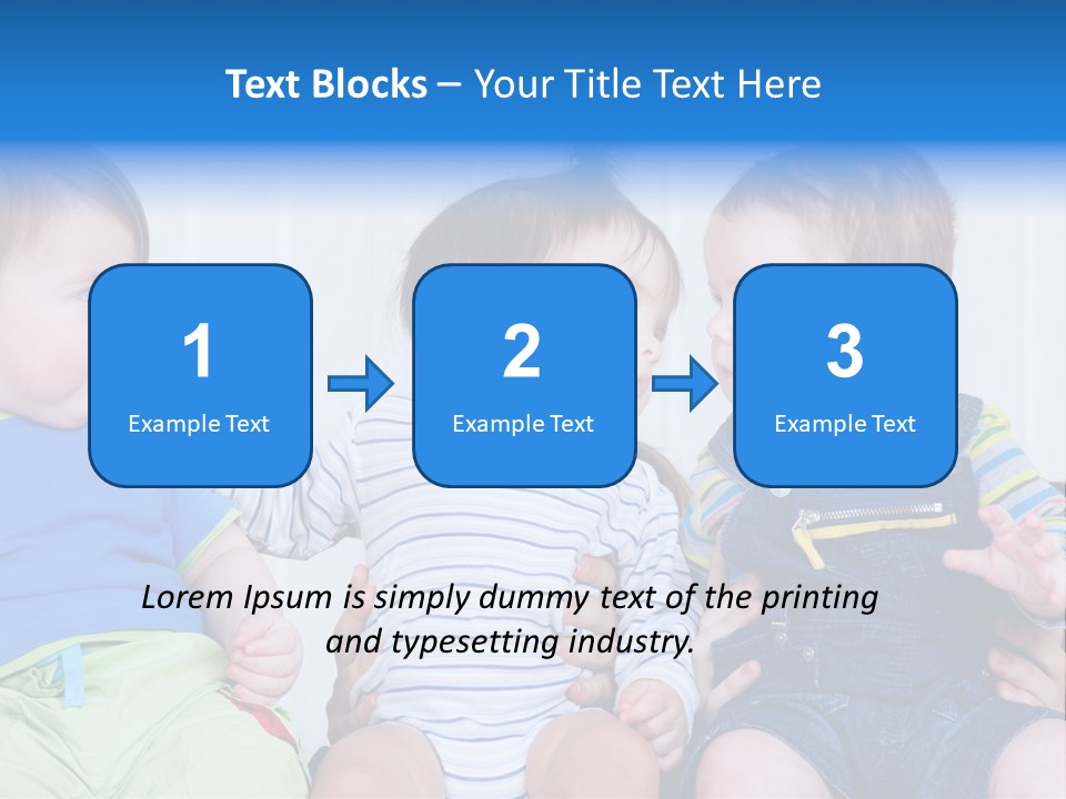 Babies Communication Sofa PowerPoint Template