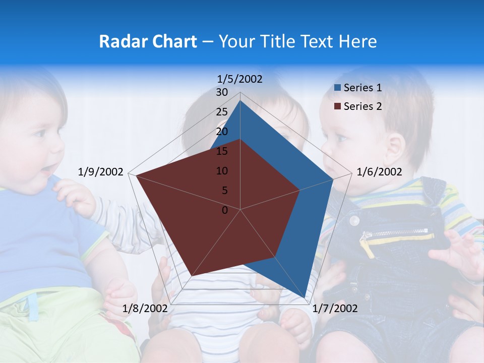 Babies Communication Sofa PowerPoint Template