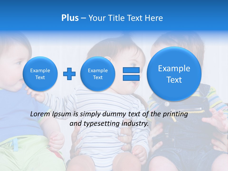 Babies Communication Sofa PowerPoint Template