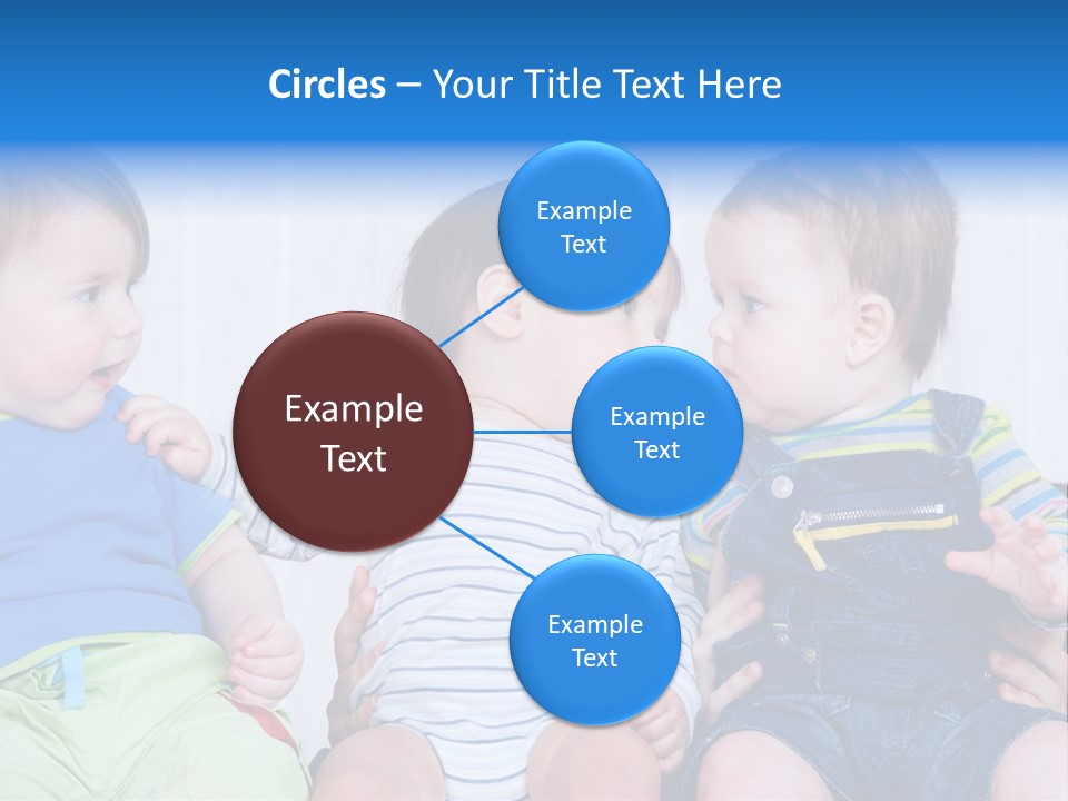 Babies Communication Sofa PowerPoint Template