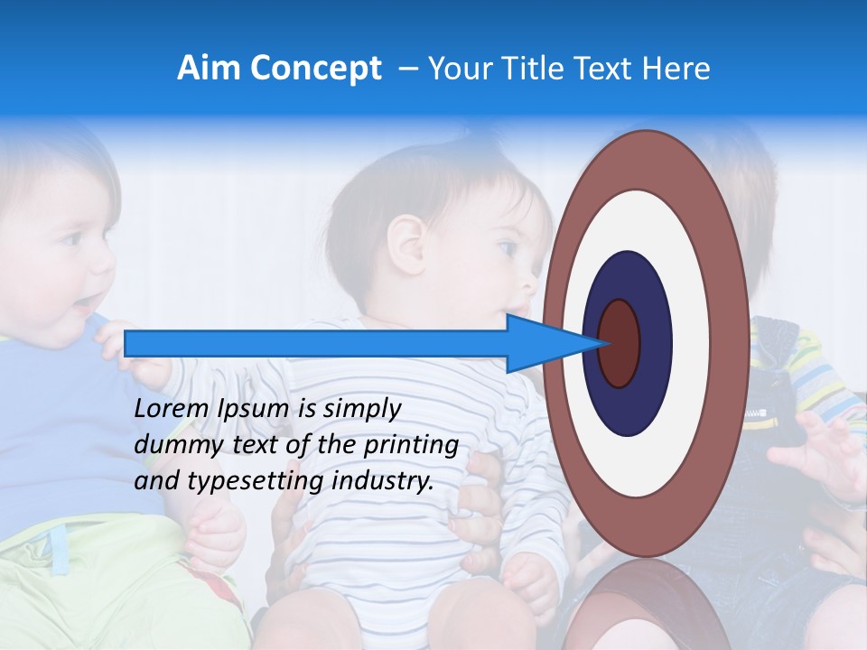 Babies Communication Sofa PowerPoint Template