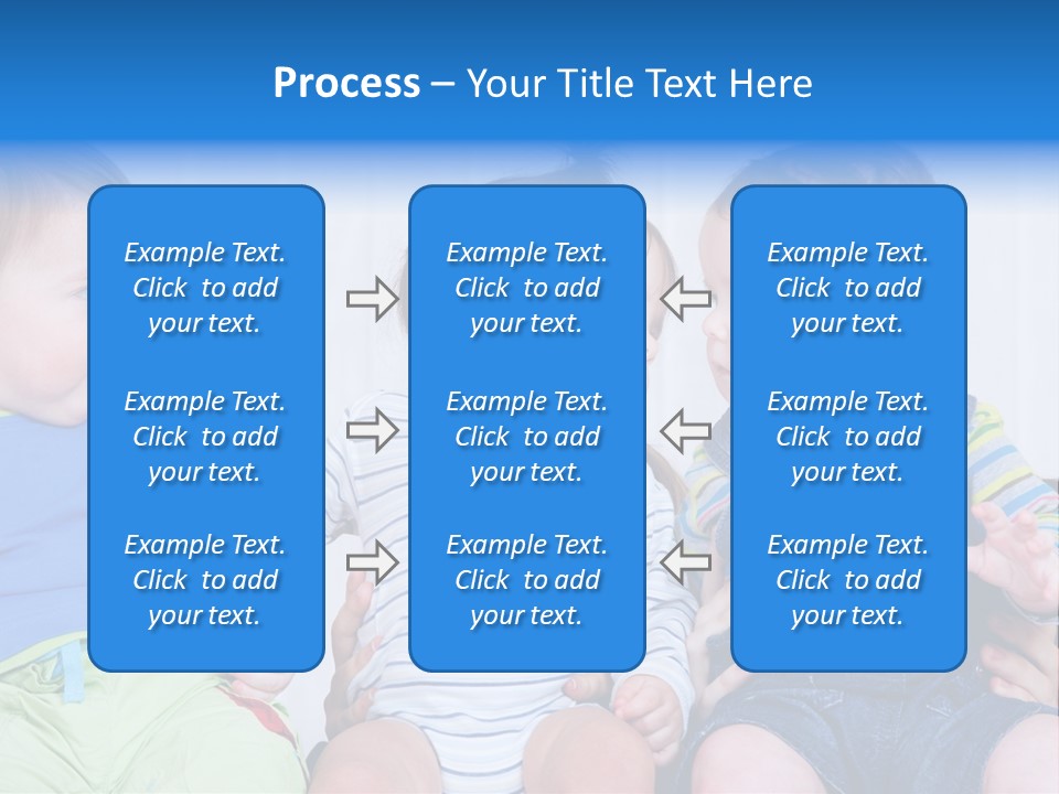 Babies Communication Sofa PowerPoint Template