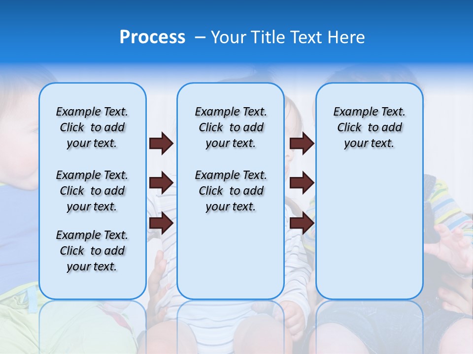 Babies Communication Sofa PowerPoint Template