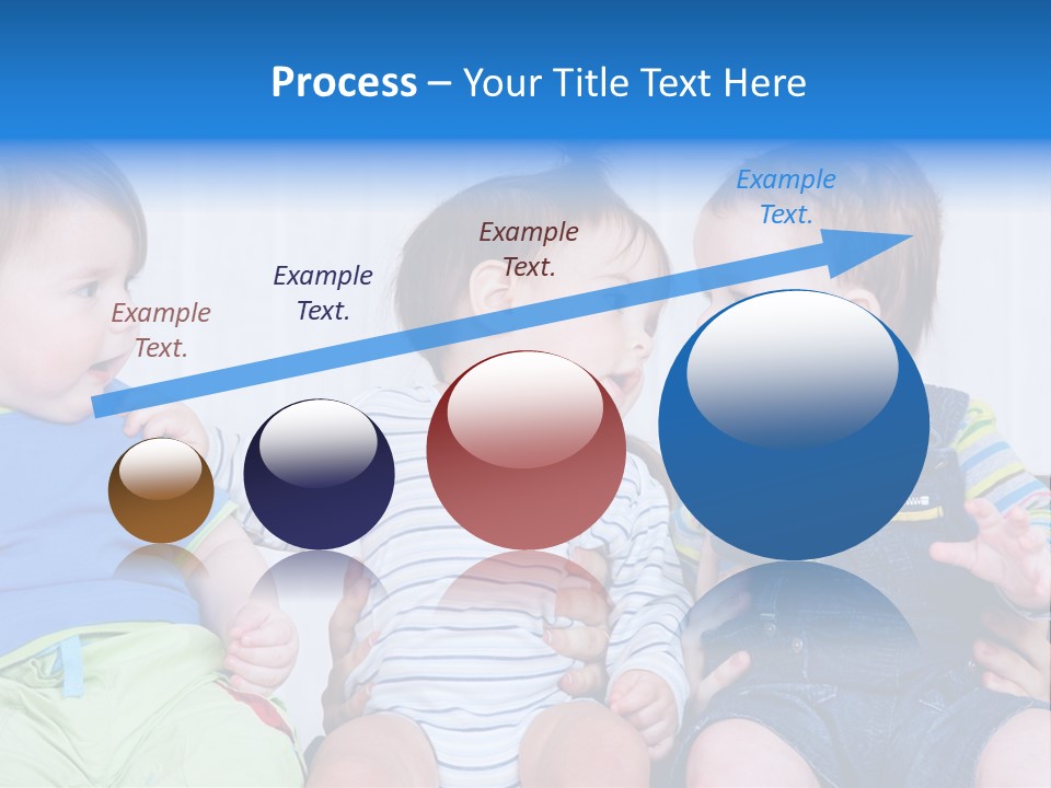 Babies Communication Sofa PowerPoint Template