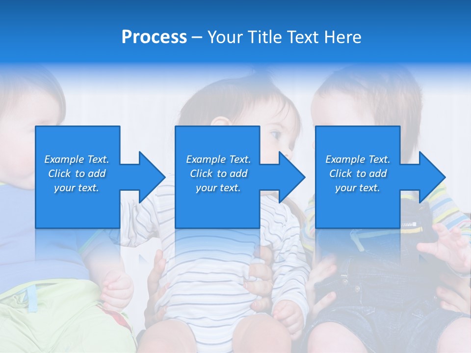 Babies Communication Sofa PowerPoint Template