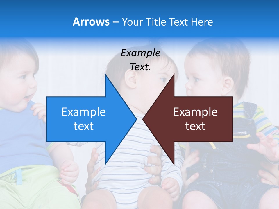 Babies Communication Sofa PowerPoint Template