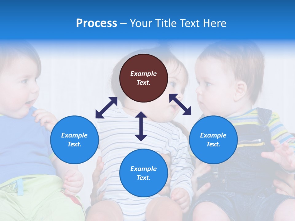 Babies Communication Sofa PowerPoint Template