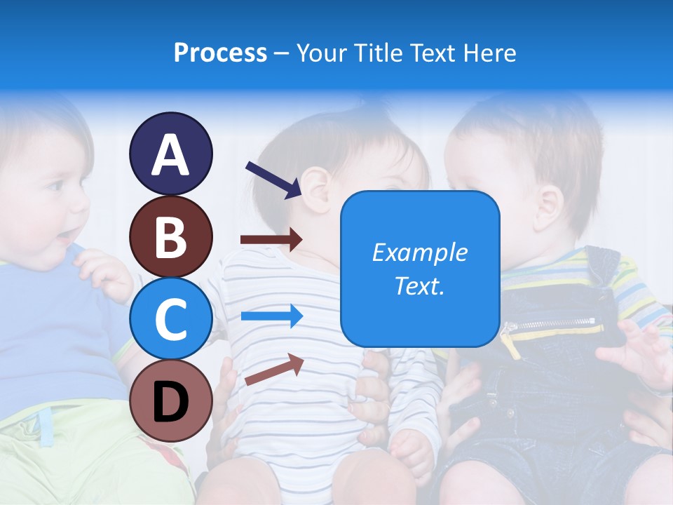Babies Communication Sofa PowerPoint Template