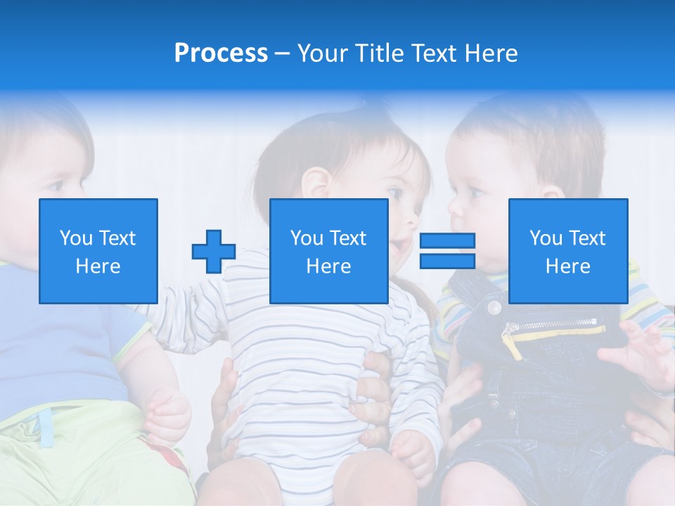 Babies Communication Sofa PowerPoint Template