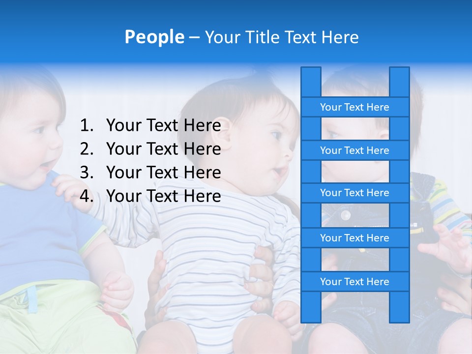 Babies Communication Sofa PowerPoint Template
