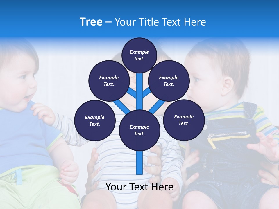 Babies Communication Sofa PowerPoint Template