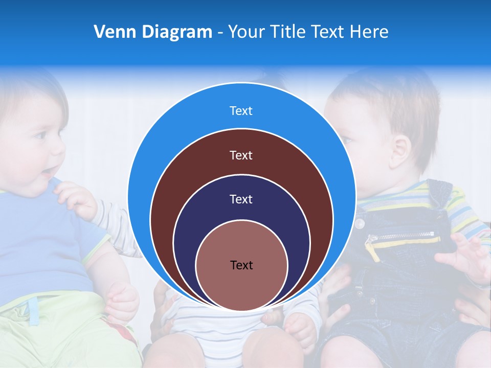 Babies Communication Sofa PowerPoint Template