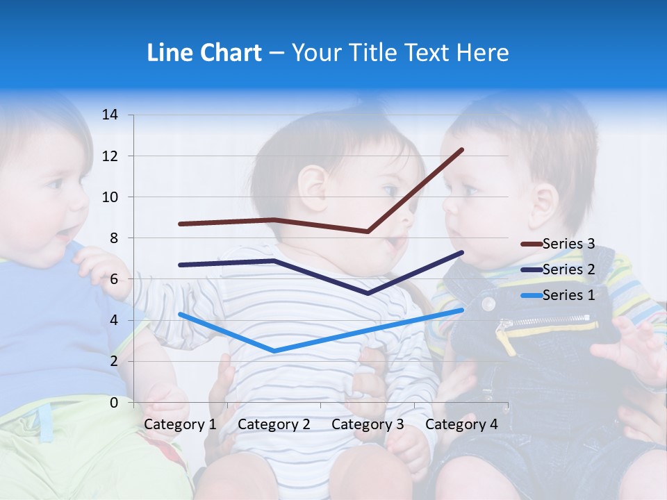 Babies Communication Sofa PowerPoint Template