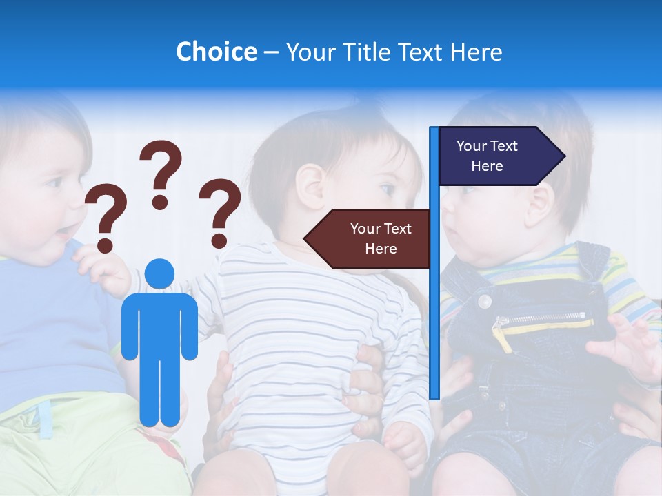 Babies Communication Sofa PowerPoint Template