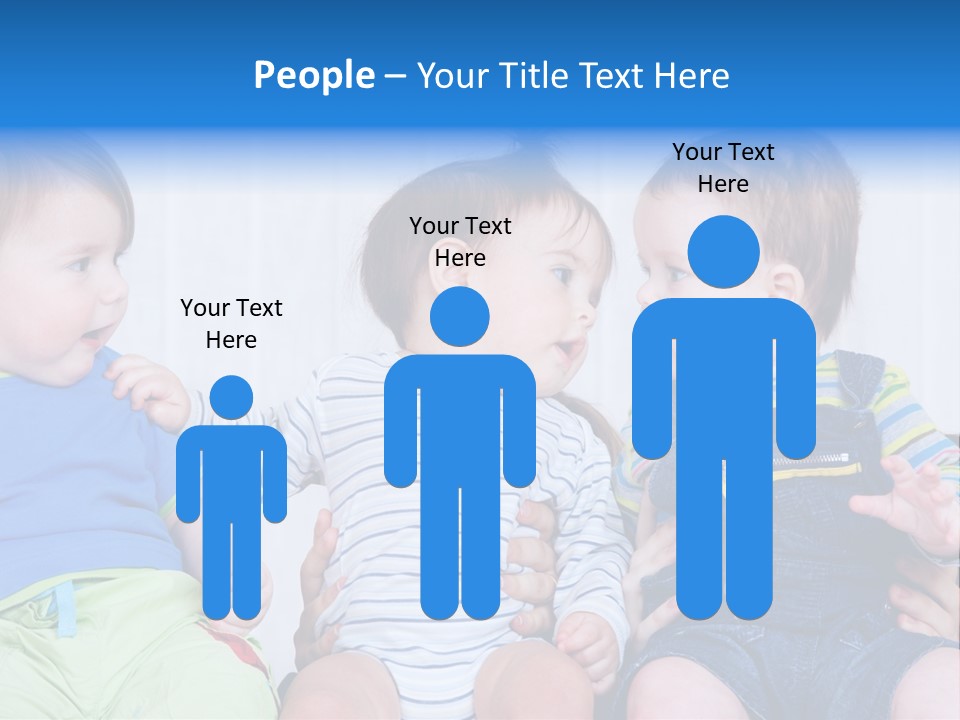 Babies Communication Sofa PowerPoint Template