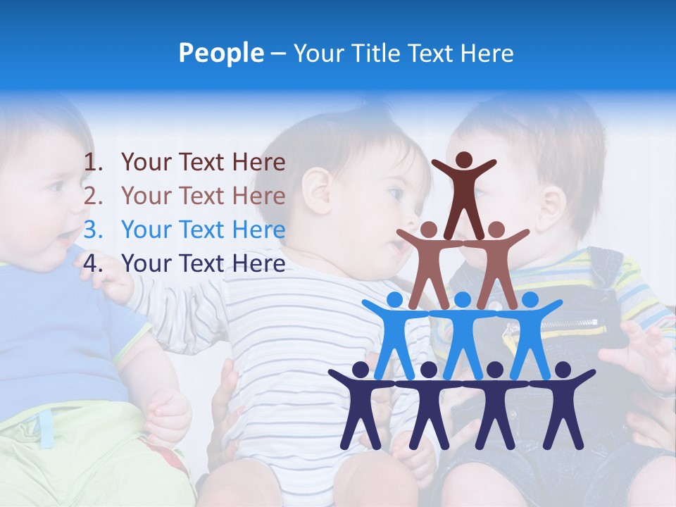 Babies Communication Sofa PowerPoint Template