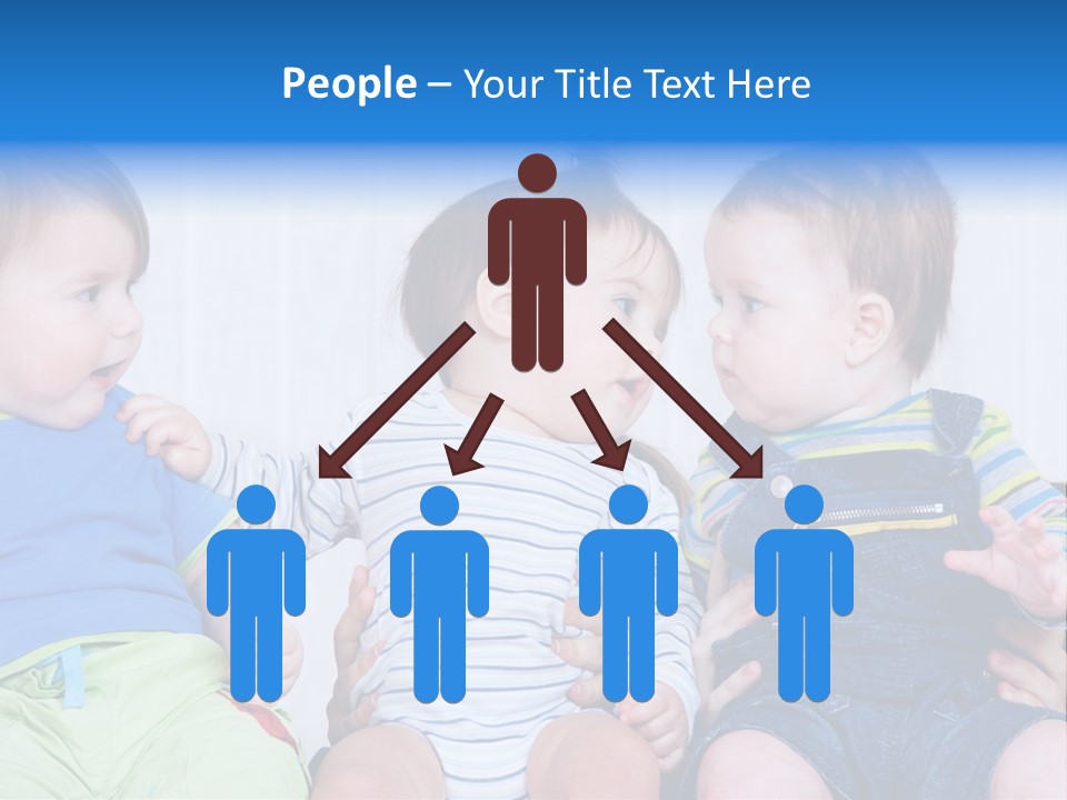 Babies Communication Sofa PowerPoint Template