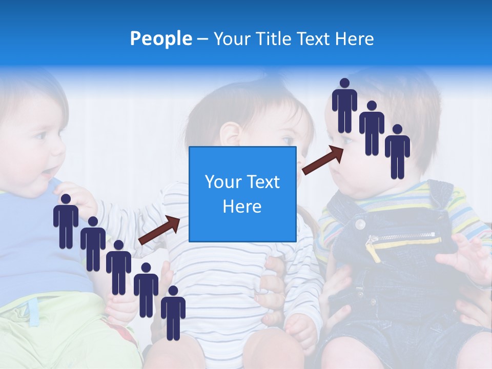 Babies Communication Sofa PowerPoint Template