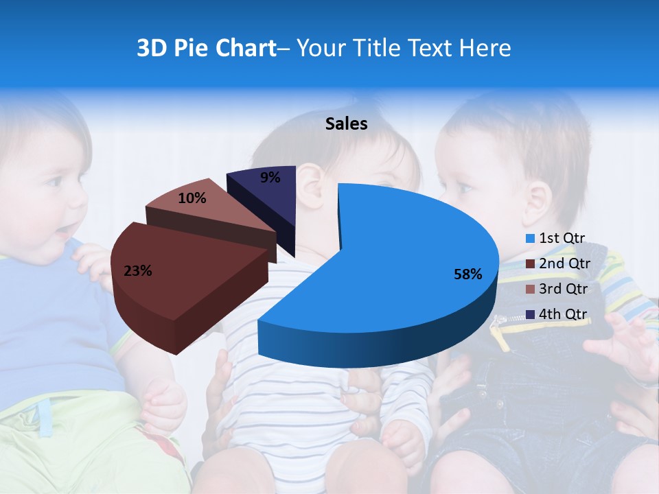 Babies Communication Sofa PowerPoint Template