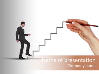 Professional Climb Stairs PowerPoint Template