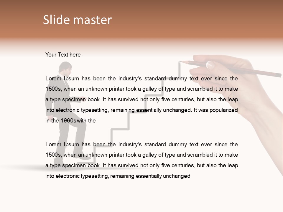 Professional Climb Stairs PowerPoint Template