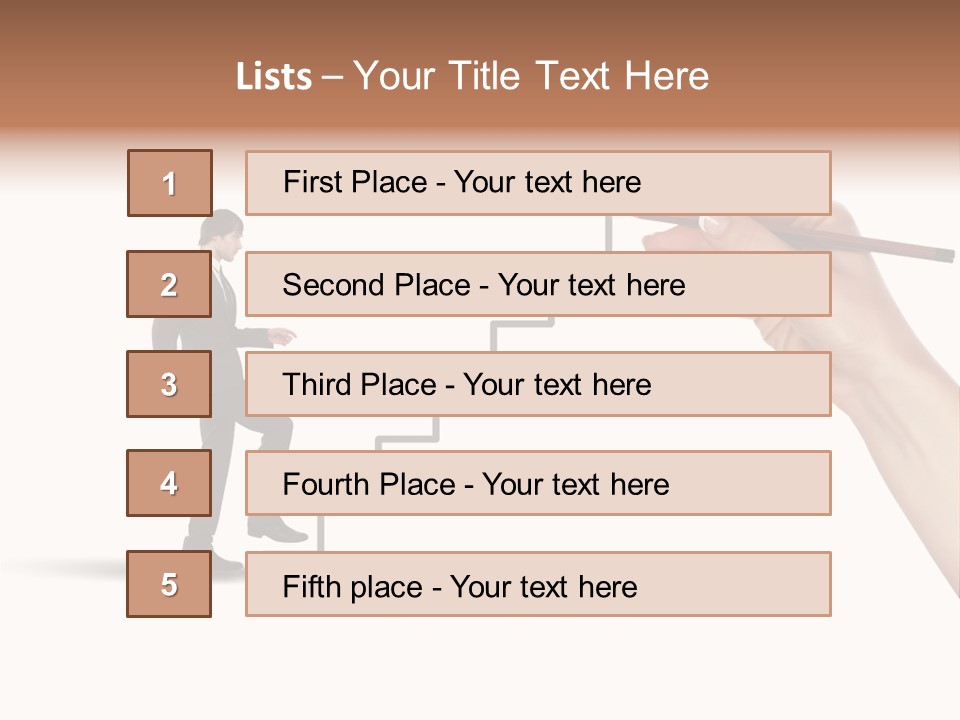 Professional Climb Stairs PowerPoint Template