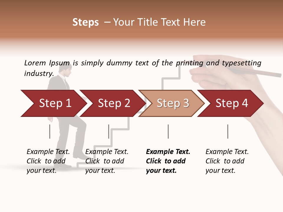 Professional Climb Stairs PowerPoint Template