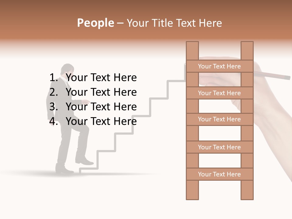 Professional Climb Stairs PowerPoint Template