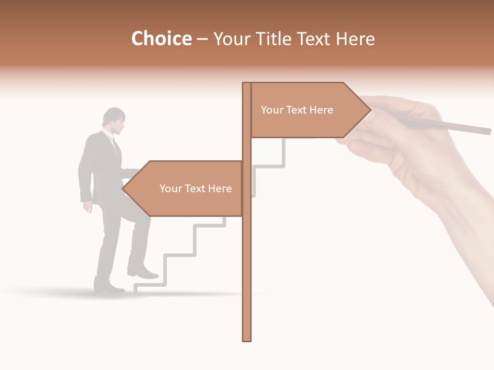 Professional Climb Stairs PowerPoint Template