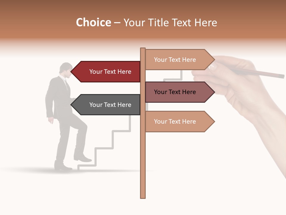 Professional Climb Stairs PowerPoint Template