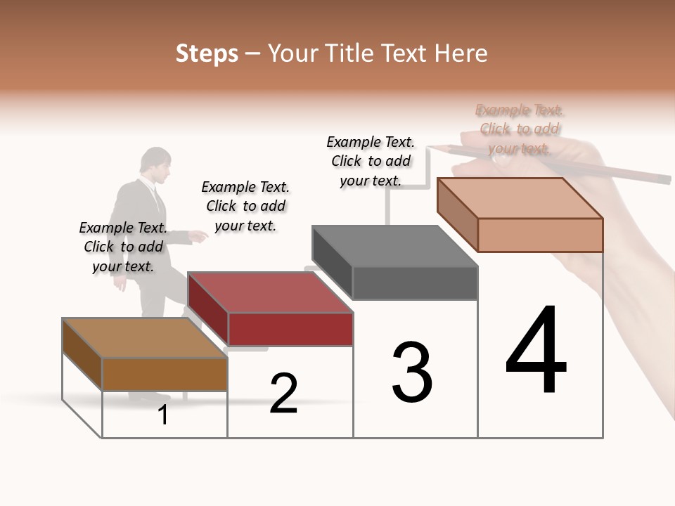 Professional Climb Stairs PowerPoint Template