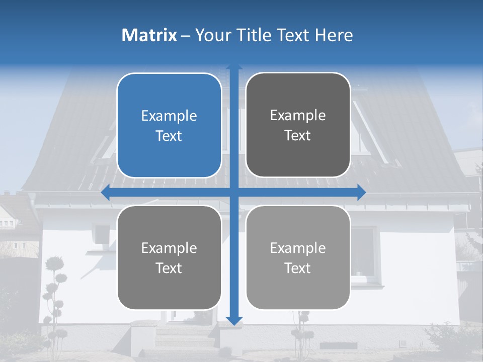 Landscape Gardening Window Blue PowerPoint Template