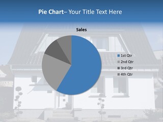 Landscape Gardening Window Blue PowerPoint Template