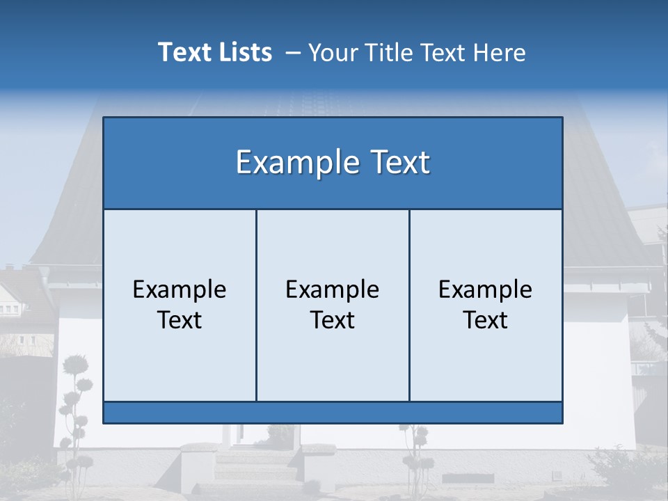 Landscape Gardening Window Blue PowerPoint Template