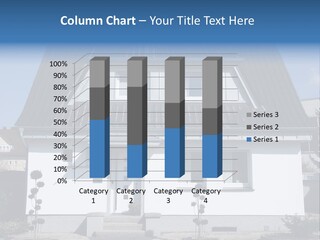 Landscape Gardening Window Blue PowerPoint Template