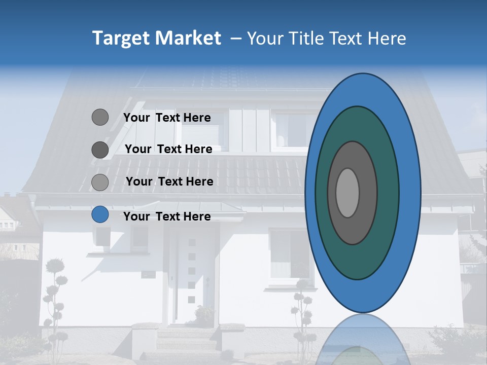 Landscape Gardening Window Blue PowerPoint Template