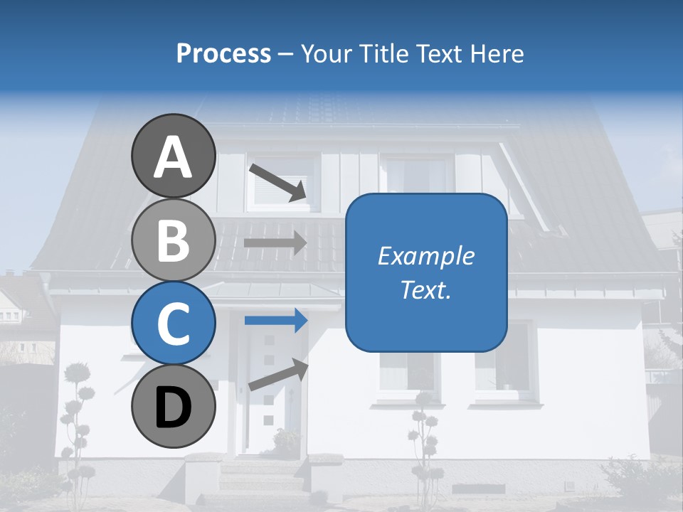 Landscape Gardening Window Blue PowerPoint Template