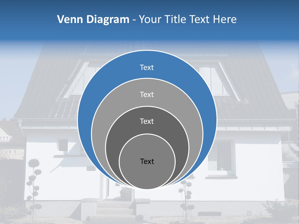 Landscape Gardening Window Blue PowerPoint Template