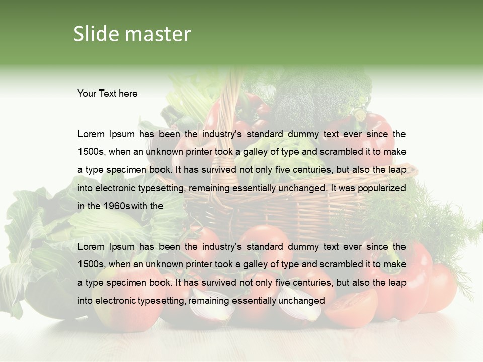 Food Zucchini Supper PowerPoint Template
