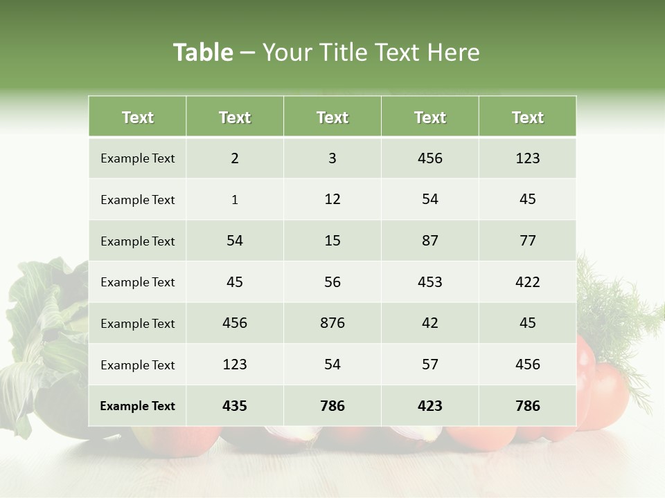 Food Zucchini Supper PowerPoint Template